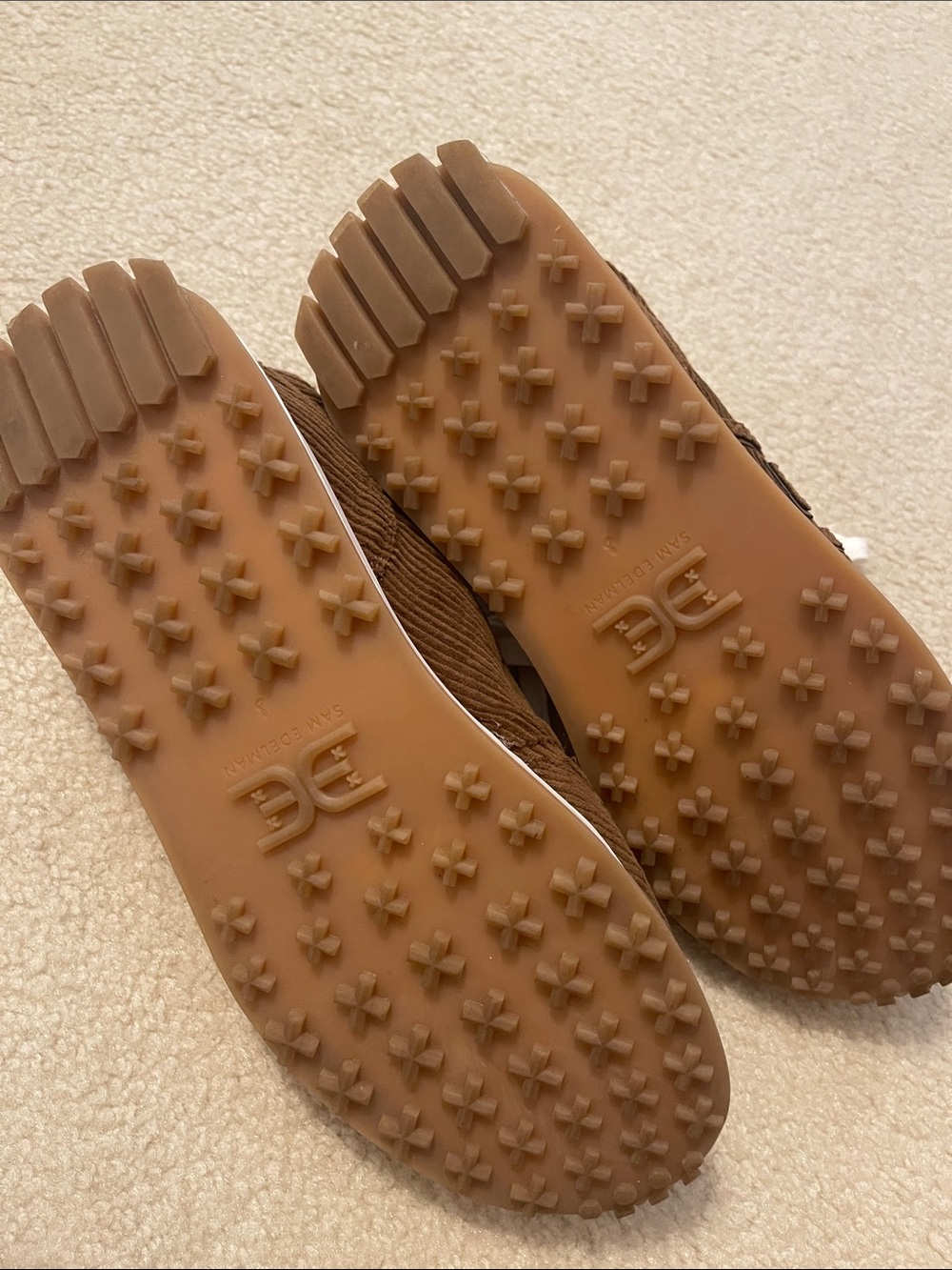NEW Sam Edelman Langley Brown Corduroy Sneakers SIZE 8 - Picture 6 of 9